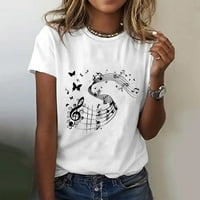 Ženska odjeća Ljeto Stretchy majice za žene Ležerne prilike modne printe majice Majica s kratkim rukavima