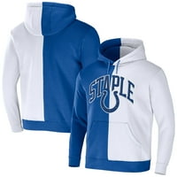 Muški NFL Staple Blue Indianapolis Colts Split Logo Pulover Hoodie