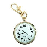 Kvarcni džepni sat Privjesak za ključeve okruglo biranje Prijenosni jednostavan privjesak za žene muškarci