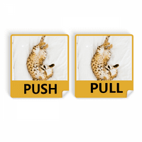 Životinjska ocelot Mačka fotografija Push Pull Vrata Sign Vinil naljepnice