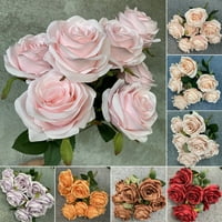 PUTNIWANT ROSIČKI Umjetno cvijeće, svilene ruže sa stabljikama stvarni izgled lažni buketi za ružu za aranžman za vjenčanje mladeći tuš središnji kapiji za zabavu Kućni stolni ukrasi