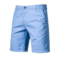 Simplmasygeni muške kratke hlače Atletski teretni muškarci Ležerne prilike pune zip-fly ravno-noga Dužina