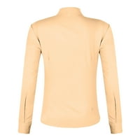 Ayolanni Duks za žene Trendi Žene Dugi rukav V-izrez navratnik na košulju od pune modne labave bluze