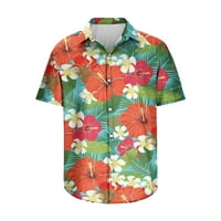 Muške havajske aloha košulje slatko cvjetno palmi drvo otisak tropske plaže casual gumb dolje majice