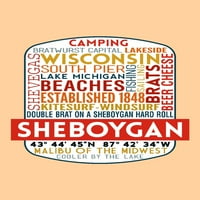 Sheboygan, Wisconsin, tipografija, kontura