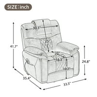 Snaga za dizanje prelistana stolica sa masažom i toplotom, sivom bojom