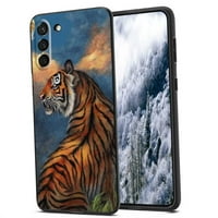Tiger životinja za slikanje telefona za Samsung Galaxy S za žene Muška Pokloni, Mekani silikonski stil