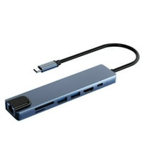 C HUB 4K 60Hz, USB C u USB C čvorištu Multiprti adapter sa 4k HDMI, 100W PD, Ethernet, USB 2.0, USB3.0,