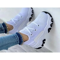 Ženske tenisice Mesh hodanje cipele cipele Atletska obuća Comfy treneri Žene čipke Prozračne bijele