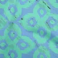 Onuone pamuk poplin tirkizna plava tkanina azijska Ikat šivaće materijal tiskano tkanina sa dvorištem
