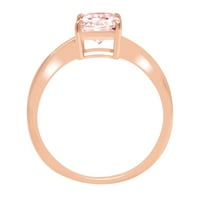 2.5ct zračenje rezano ružičasti simulirani dijamant 18k ruža zlatna godišnjica za angažman prsten veličine