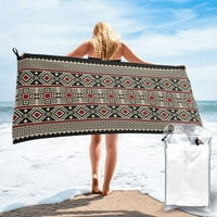 Ručnik za plažu, retro folk falkser uzorak uzorak brzih ručnika za sušenje, 31,5 x63