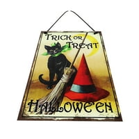 Drveni viseći privjesak Znak dobrodošlice ukras plaketa rusticign Hallowen jezivi vanjski jedinstveni