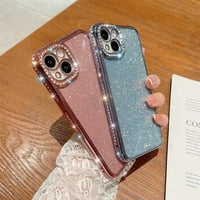 iPhone Pro 6.1 Glitter futrola za oblaganje ženskih djevojčica, slatka luksuzna bling rhinestones dijamantski