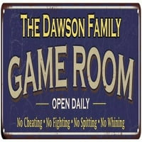 Porodični poklon Dawson Blue Game Room Metal Sign 206180037467