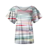 Ženski bluze Ženska majica s V-izrezom Ležerne prilike za rezanje kratkih rukava s kratkim rukavom majica