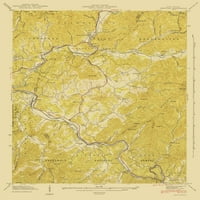Mapa Topo - Whittier North Carolina Quad - USGS - 23. 28. - Matte platno