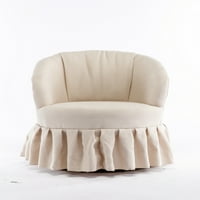 Okretna akcentna stolica za 360 °, moderna posteljina jednostruka kauč na razvlačenje sa nagnutim suknjom,