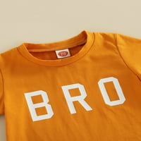 Aturuste Toddler Boys Ljetni outfit setovi kratki rukav Pismo Ispis majica + šarene hlače u boji