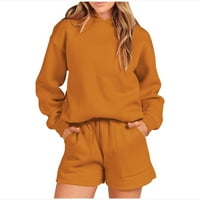 Borniu Slatke odjeće za ženske dukseve TrackSuit Pulover dugih rukava kratke hlače zboje za žene postavljene