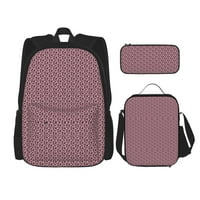Školski ruksak za dečke tinejdžere, apstraktno leopard moda ljubičasta povratak u školsku knjigovodbene torbe za ručak torbica za olovku