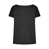 WHLBF Žene TOS Clearence ženska ljetni temperament casual v-izrez etnička štampa majica s kratkim rukavima