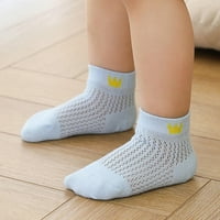 Toddler 5pairs dječji dječji dječački čarape proljeće ljetni kruni uzorak kratke cijevi čarape