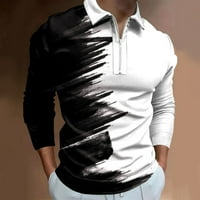 Wendunide majice s dugim rukavima za muškarce Muška modna labava rever sa 3D digitalni tisak dugih rukava