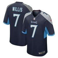 Muški Nike Malik Willis Mornarice Tennessee TITANS Igrač igrača