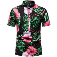 Corashan Fit košulje muške kratke stalke Carlu casual majica Havajska plaža kratkih rukava s kratkim