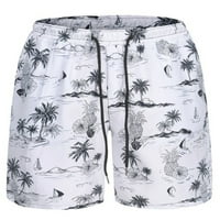 Paille muns ljetne kratke hlače elastično struk plaže na plaži cvjetni dno tiskani muškarci udobne mini