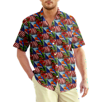 4. jula Muška havajska majica USA Nacionalna zastava 3D košulja dnevna kratka rukava odjeća Odjeća Basic