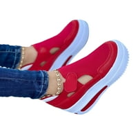 Zodanni ženske casual cipele udobne stane magnetske tenisice dame hodanje cipela dnevno okruglo prozračne tenisice crvene 5