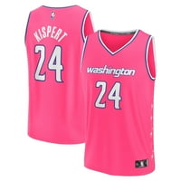 Muški fanatici marke Corey Kispert Pink Washington Wizards Fastbreak Jersey - Gradsko izdanje