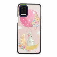 Kawaii-Cute-Rabbit Telefon za telefon za LG Q za žene Muška Pokloni, Mekani silikonski stil Poklopni otporan - Kawaii-sladak-zec za LG Q52