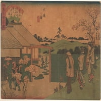 MUKOJIMA NO ZU PASTER Print Autor Utagawa Hiroshige � Tokio)