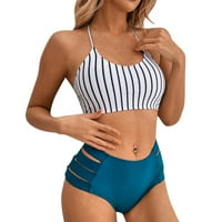 Ženski bikini set visokog struka FALBALA Podignite kupaći kostim kupaći kupaći kupaći kostimi plus veličina plivanja za žene
