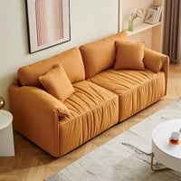 Resenkos 75.6 Tapacirani kauči za dnevni boravak Modern Design Couch, Sofa na prodaju ravne ruke, kauč za male dnevne sobe prostori mekani presvlaka tkanina, kauč, narandžasta
