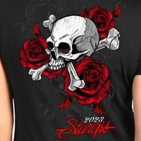 Vruće kože SPL ženske crne stubois Rally loll ruža majica s majicom
