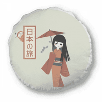 Tradicionalna japanska lokalna djevojčica okrugla Jastuk Jastuk za ukrašavanje