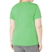 Žene Ljetne vrhove ženska plus veličina modnih casual v-izrez bluze s kratkim rukavima Tuničke majice zelena 2xl