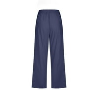 Danas pomestaju Youmao Capri hlače za žene sa džepovima Casual Casual Elastic Elastic Struk Široke noge