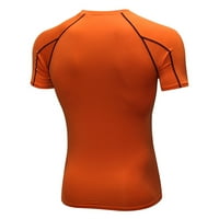 Majice za vježbanje za muškarce, čvrste boje vlage Wicking Brze suhe aktivne atletske muške teretane