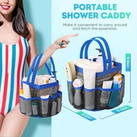 Mrežaste torbe za tuširanje prijenosni 8 džep za vrećicu velike kapacitete Plaža Plivanje i spremište