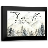 Soulspeak i piljevina crna modernog uokvirenog muzeja Art Print pod nazivom - Vjera pokreće planine