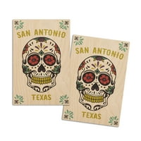 San Antonio, Teksas, Dan mrtvih, šećerna lubanja i cvjetni uzorak Pritisnite