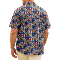 4. jula muška havajska majica SAD Nacionalna zastava Grafička košulja Ovratnik odjeća 3D Print casual