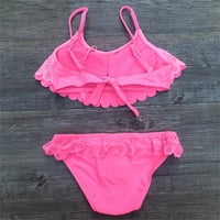GDFUN dojenčad Kids Girls Ruffles šuplje ljetni kupaći kupaći kostimi Bikini set odijelo Žene kupaćih