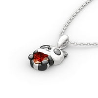 Modna panda ljubav crvena kristalna ogrlica za žene Prirodno sjajno srce kristalno bear Privjesak za životinje Valentines Day Day