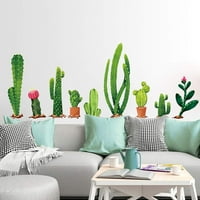 Mendom Cactus Zidne naljepnice Zelene biljke Zidne naljepnice, ogulje i štapiće Izmjenjive diy diy postrojenja
